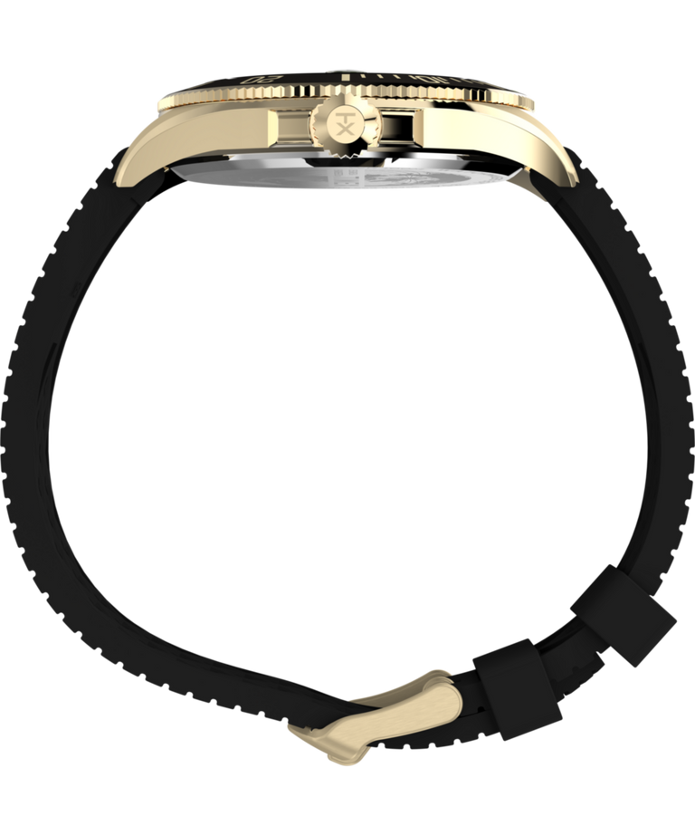 Imagen de perfil del reloj con correa de caucho sintético Harborside Coast de 44 mm TW2Y05300