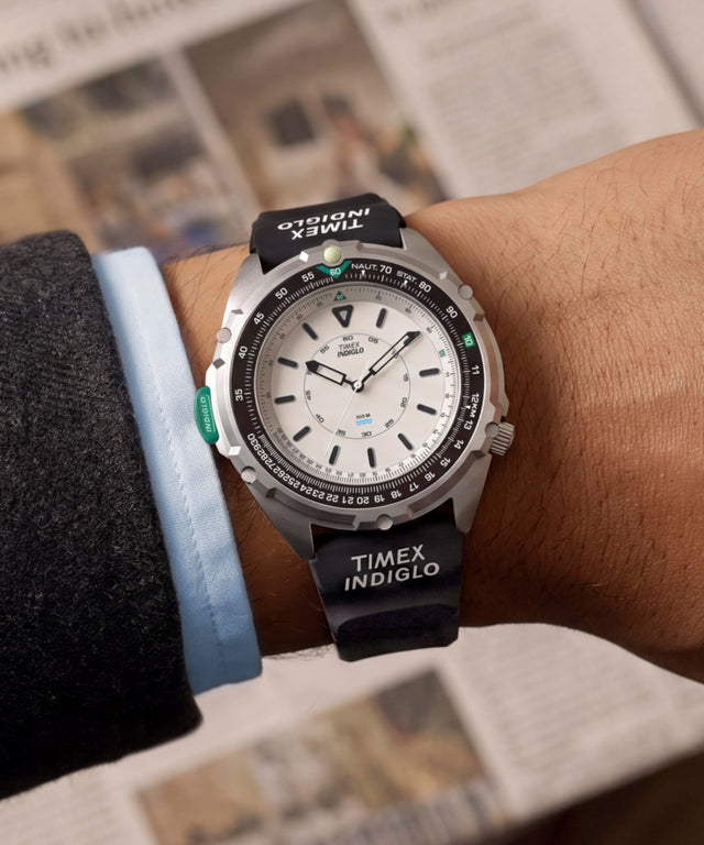 TW2Y05800 Timex 1995 Intrepid Reissue 46mm Synthetic Rubber Strap Watch Primary Wrist Image