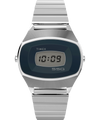 TW2Y06100 Q Timex® 1975 SSQ Digital Reissue 38mm Stainless Steel Bracelet Watch Primary Image
