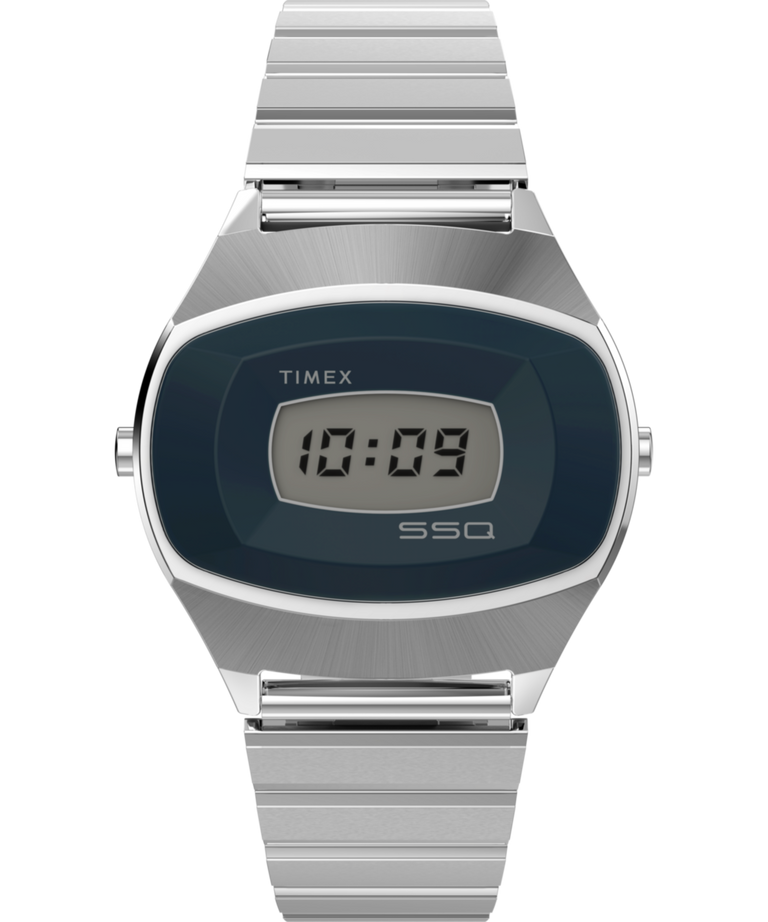 TW2Y06100 Q Timex® 1975 SSQ Edición digital reeditada Reloj de 38 mm con brazalete de acero inoxidable Imagen principal
