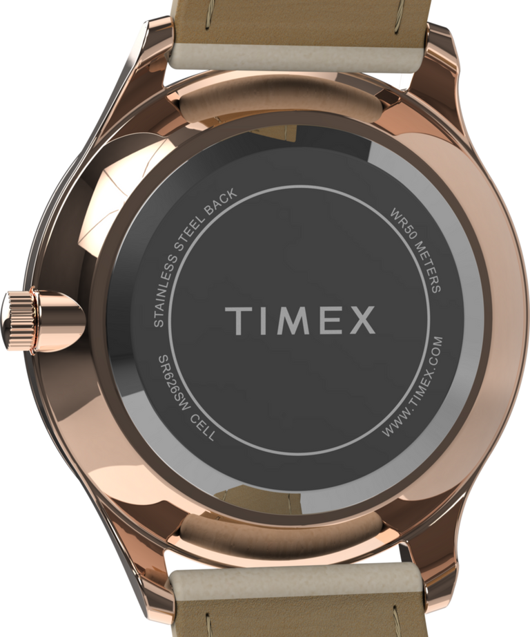 TW2Y06500 Dress 32mm Leather Strap Watch Caseback Image