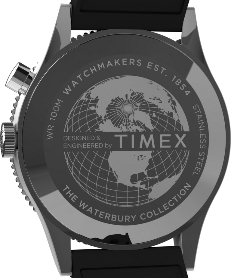 TW2Y06700 Waterbury Traditional GMT 39mm Synthetic Rubber Strap Watch Caseback Image