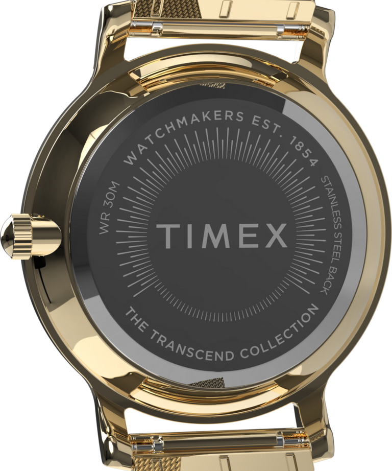 TW2Y07100 Transcend 34mm Stainless Steel Mesh Band Watch Caseback Image