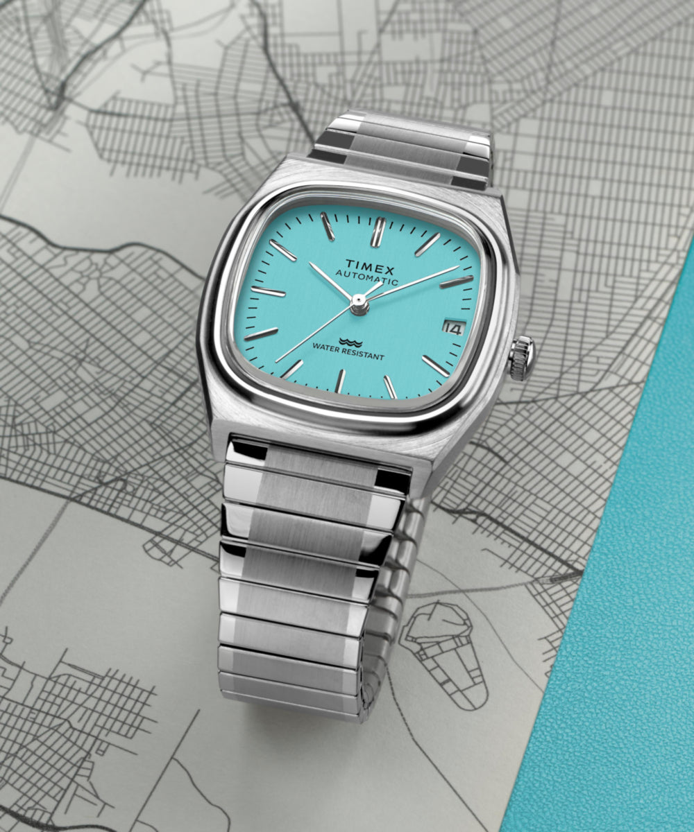 Timex® Automatic 1983 E Line 34mm Stainless Steel Expansion Band