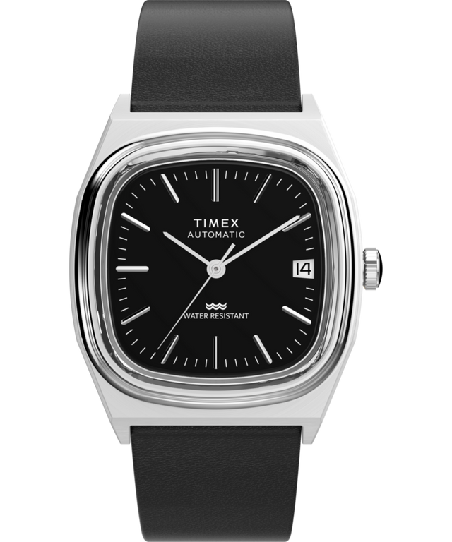 Timex® Automatic 1983 E Line 34mm Leather Strap Watch - TW2Y07500