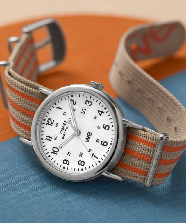 TW2Y08900 Timex Weekender 40mm Fabric Strap Watch Campaign Key Silhouettes (Beauty shots) Image