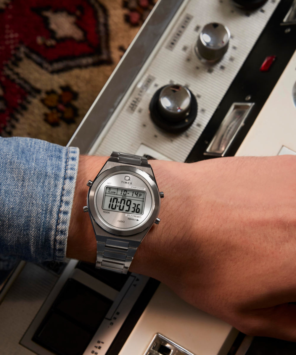 Q Timex® Q80 Continental 39mm Stainless Steel Bracelet Watch