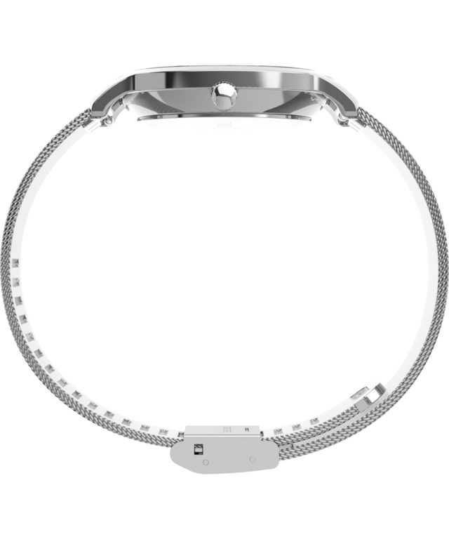 TW2Y10200: Imagen de perfil del reloj Transcend con brazalete de acero inoxidable de 34 mm