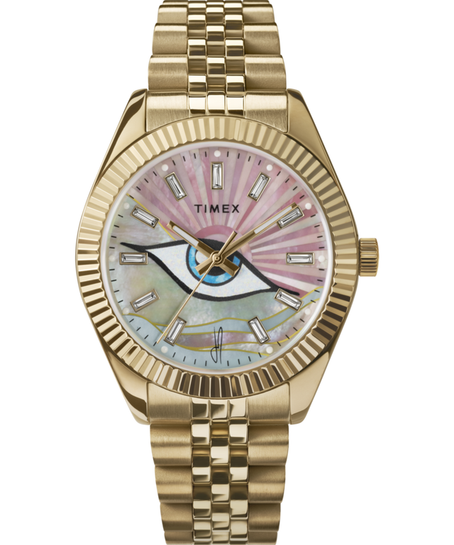 TW2Y11200 Timex x Jacquie Aiche 36mm Stainless Steel Bracelet Watch Primary Image