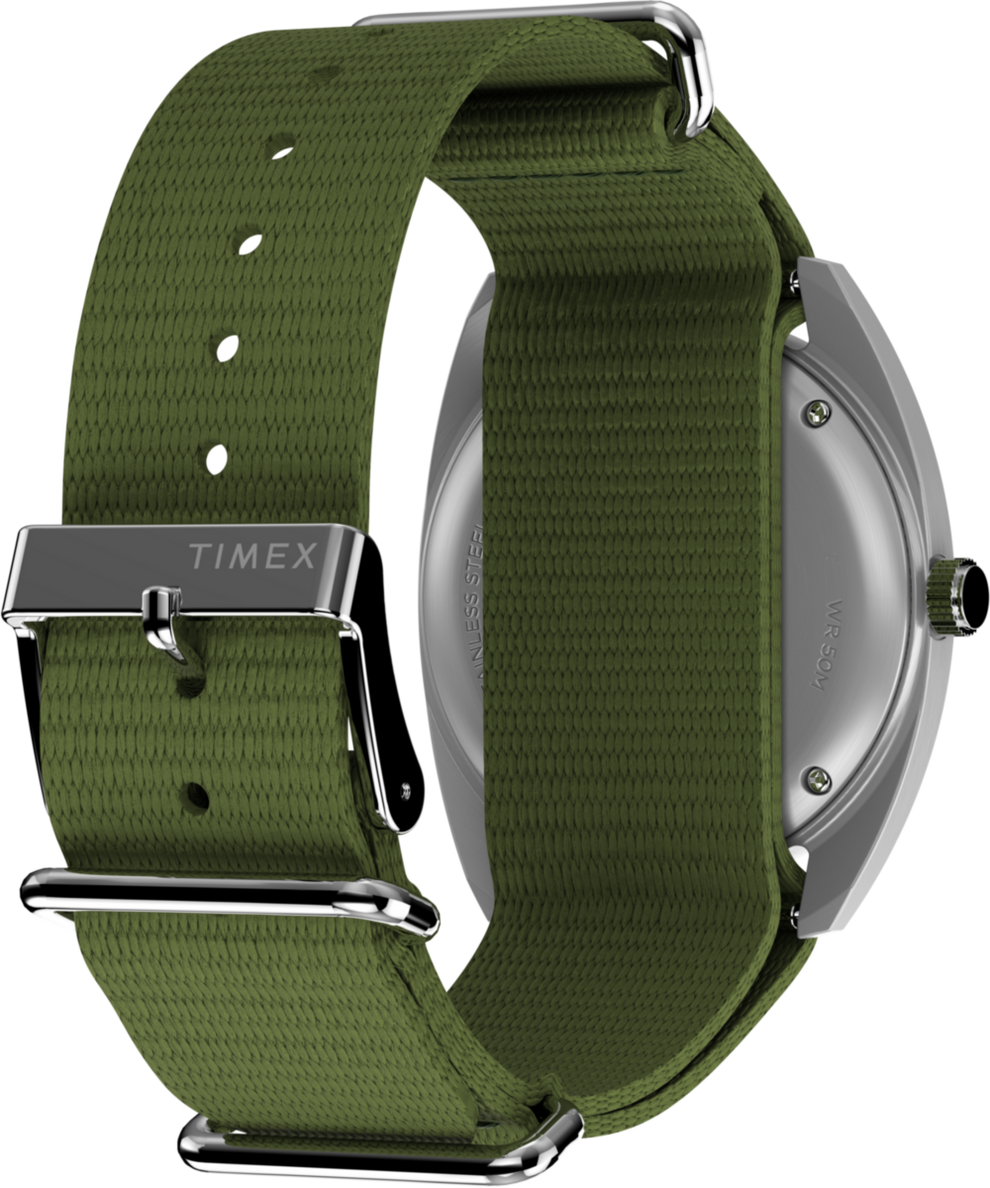 TW2Y11500 Timex x Worn & Wound 37mm Fabric Strap Watch Caseback with Attachment Image