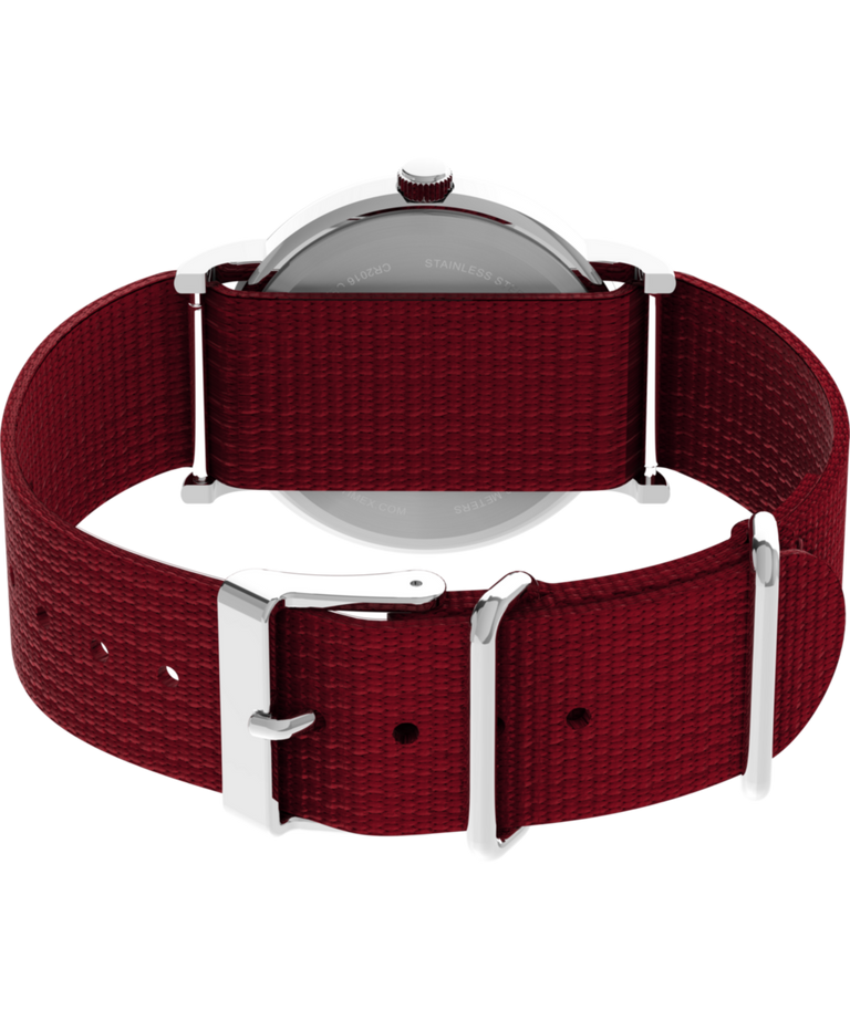 TW2Y11700 Timex Weekender x Peanuts Balloon 38mm Fabric Strap Watch Caseback with Attachment Image