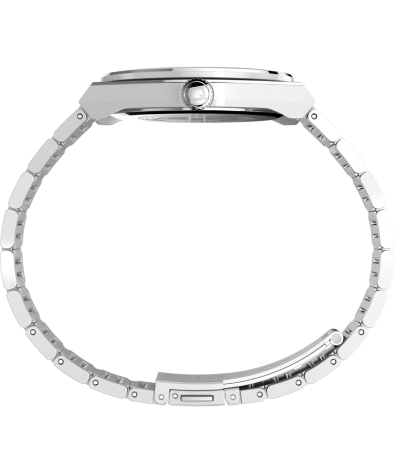 TW2Y12100 Q Timex® Continental GMT 39mm Stainless Steel Bracelet Watch Profile Image