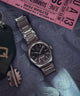 TW2Y12100 Q Reloj Timex® Continental GMT de 39 mm con brazalete de acero inoxidable: siluetas clave de la campaña (fotos de producto) Imagen