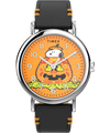 TW2Y12300 Reloj Peanuts® x Timex Weekender con esfera color calabaza y correa de piel de 40 mm. Imagen principal