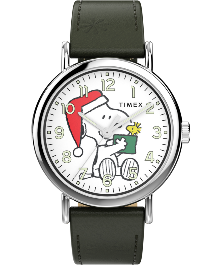 TW2Y12400 Reloj Peanuts® x Timex Weekender Holiday Dial de 40 mm con correa de piel - Imagen principal