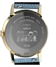 Imagen del fondo de caja del reloj TW2Y12500 Peanuts® x Timex Marlin® 1965 Reissue inspirado en Snoopy Tennis con correa de tela de 34 mm