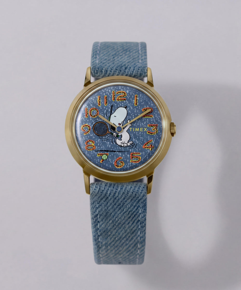 Peanuts® x Timex Marlin® 1965 Reissue Inspired Snoopy Tennis 34mm
