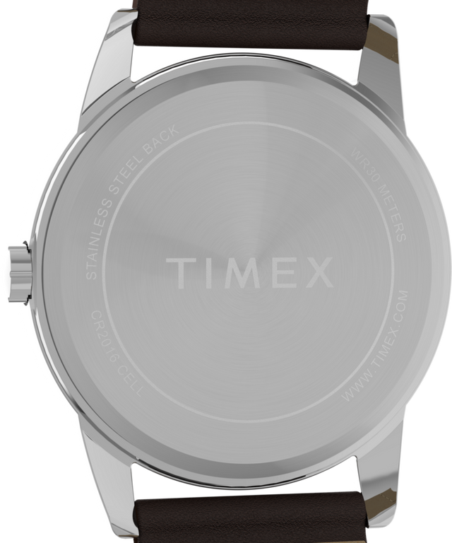 TW2Y12600 Easy Reader® Classic 38mm Leather Strap Watch Caseback Image