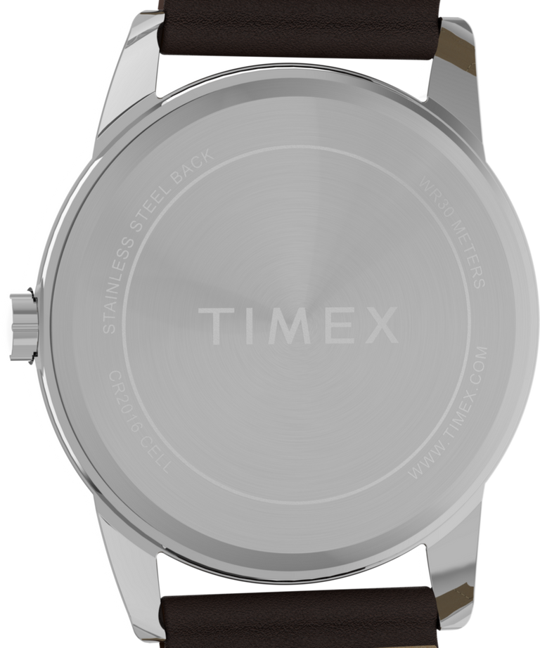 TW2Y12600 Easy Reader® Classic 38mm Leather Strap Watch Caseback Image