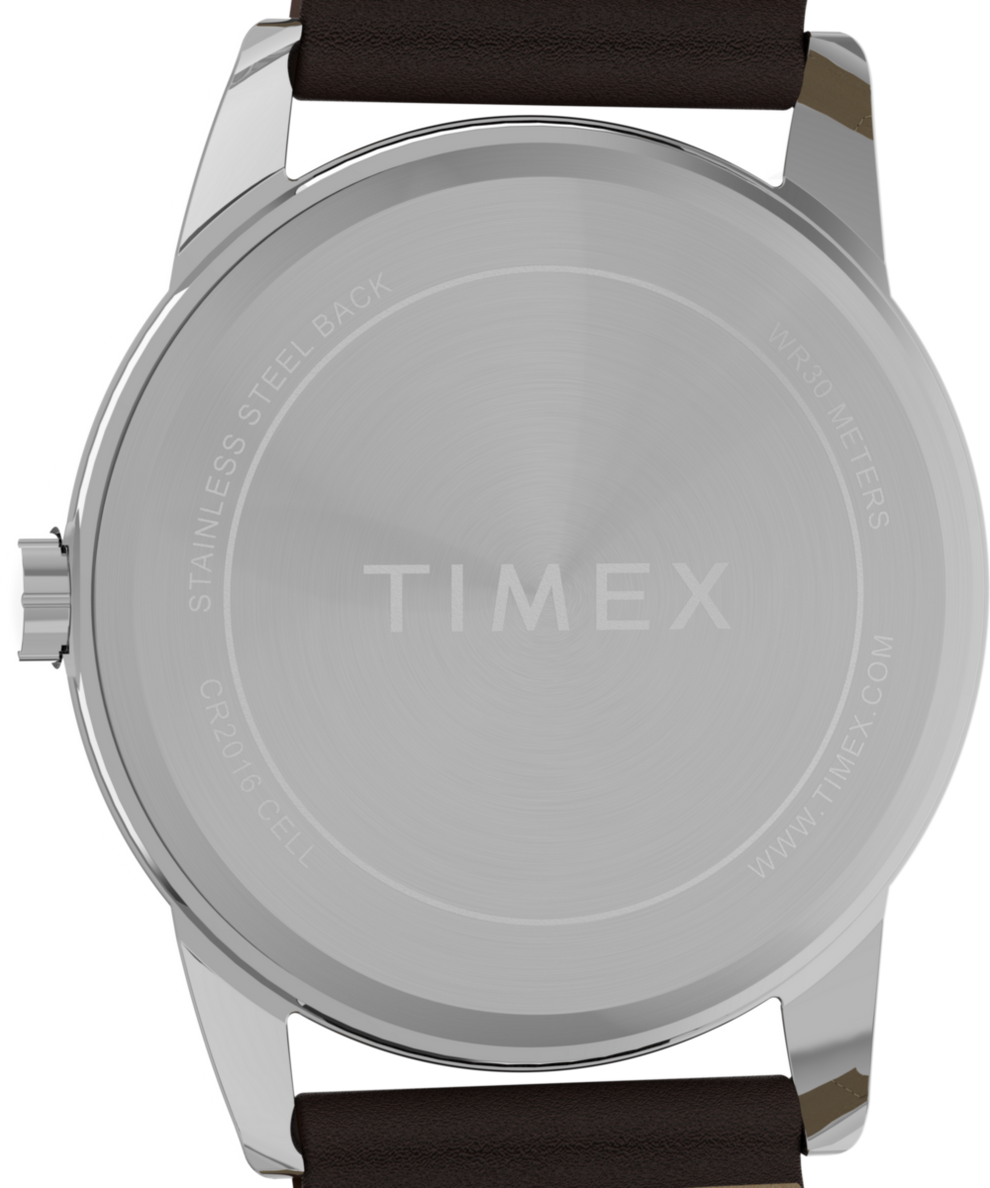 TW2Y12600 Easy Reader® Classic 38mm Leather Strap Watch Caseback Image