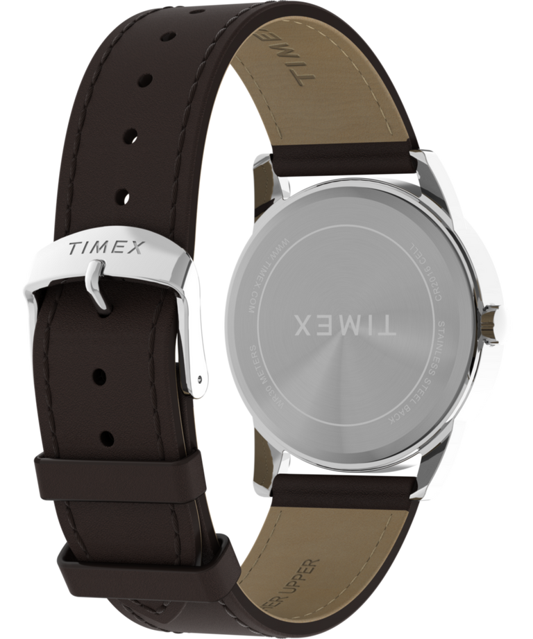 TW2Y12600 Easy Reader® Classic 38mm Leather Strap Watch Caseback with Attachment Image