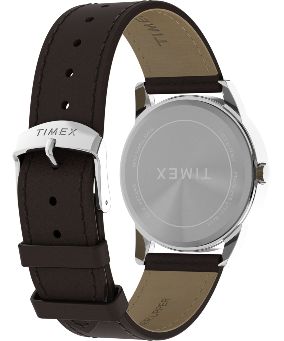 TW2Y12600 Easy Reader® Classic 38mm Leather Strap Watch Caseback with Attachment Image