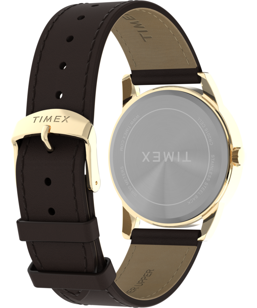 TW2Y12700 Easy Reader® Classic 38mm Leather Strap Watch Caseback with Attachment Image