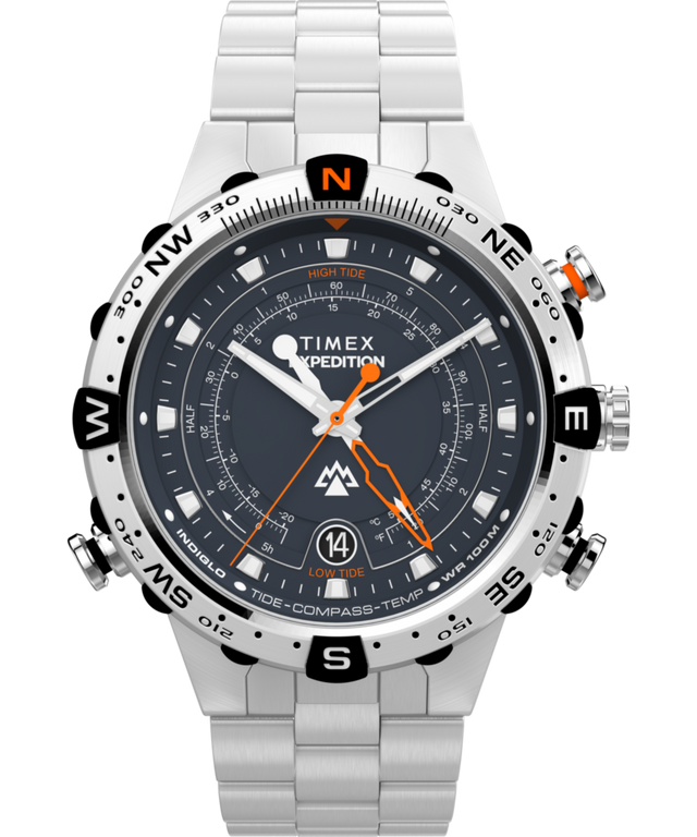 TW2Y12900 Expedition Tide-Temp-Compass, reloj de 45 mm con brazalete de acero inoxidable. Imagen principal
