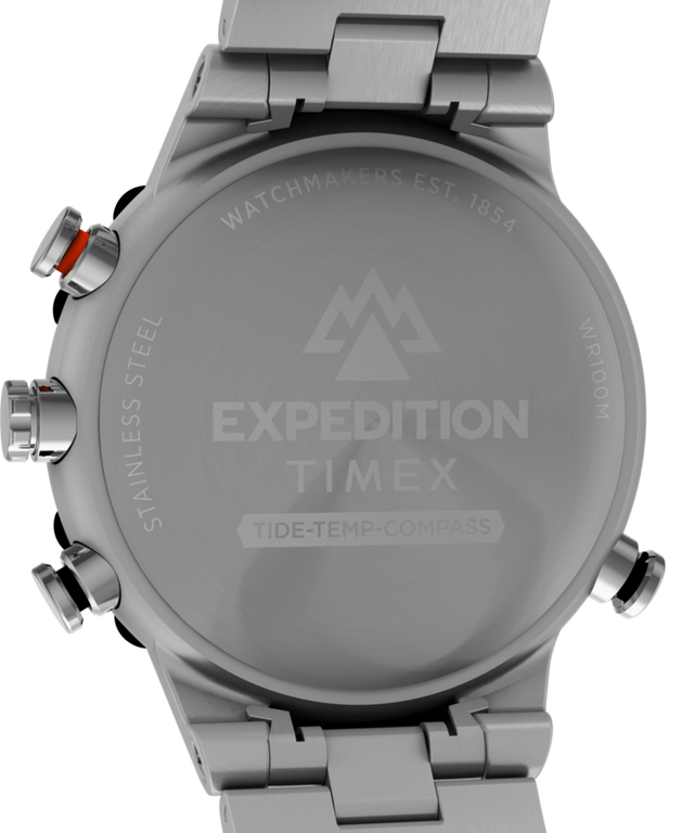 TW2Y12900 Expedition Tide-Temp-Compass, reloj de 45 mm con brazalete de acero inoxidable: imagen del fondo de la caja