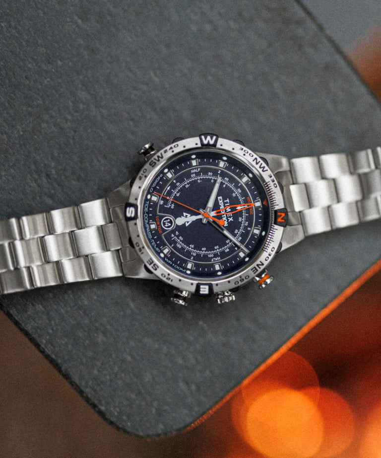 TW2Y12900 Expedition Tide-Temp-Compass 45mm Stainless Steel Bracelet Watch Campaign Key Silhouettes (Beauty shots) Image