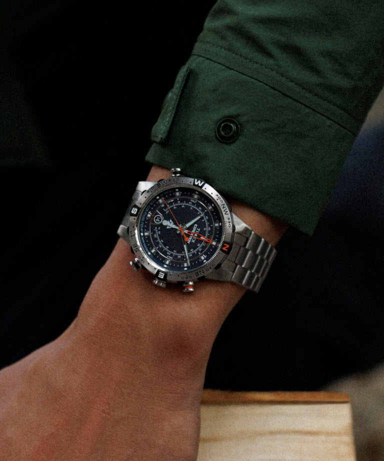 TW2Y12900 Expedition Tide-Temp-Compass 45mm Stainless Steel Bracelet Watch Alt Wrist Shot 1 Image