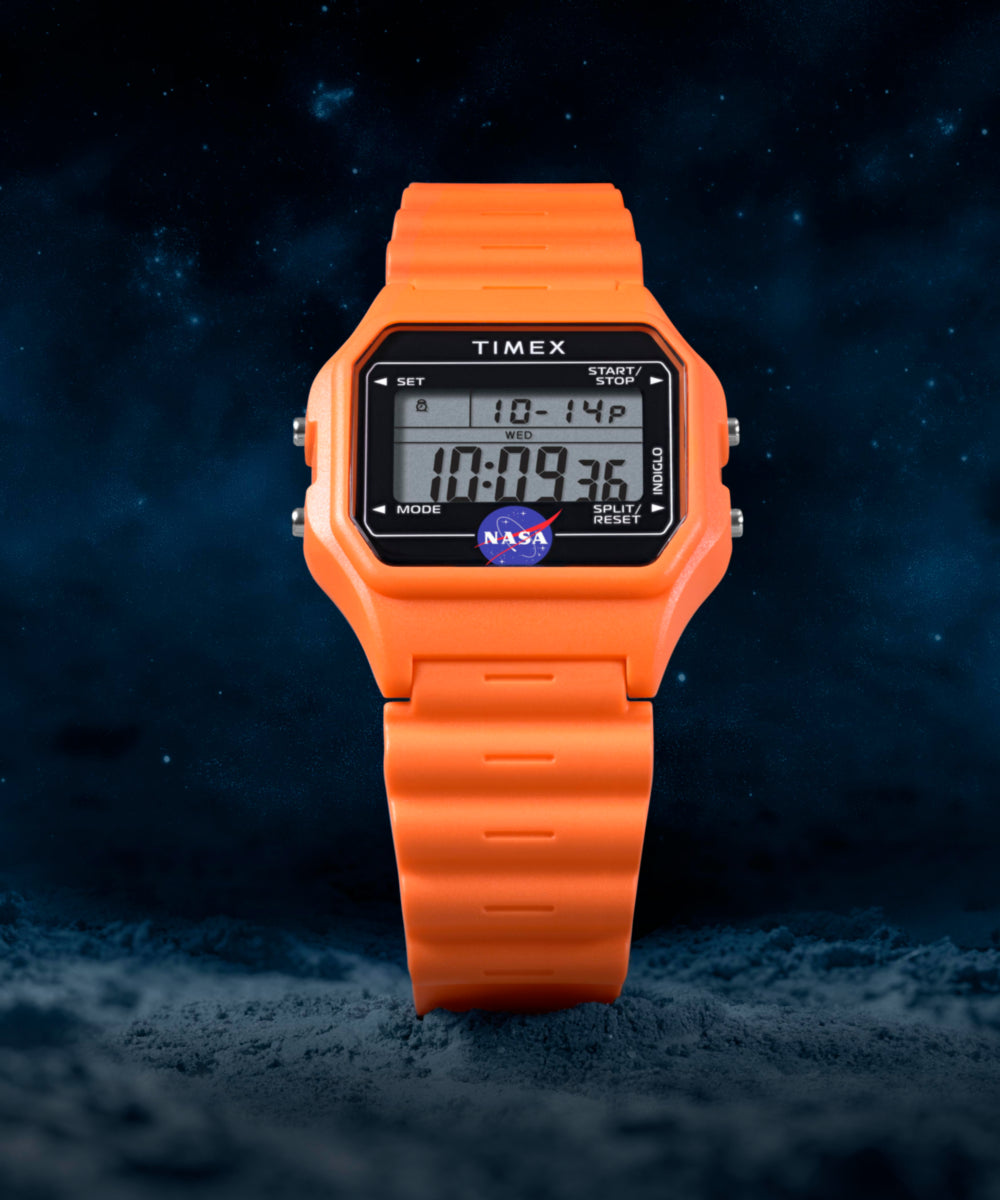 【新品未使用】TIMEX NASA デジタル腕時計 Timex Main Street NASA Artemis Digital 36mm Resin Strap Watch