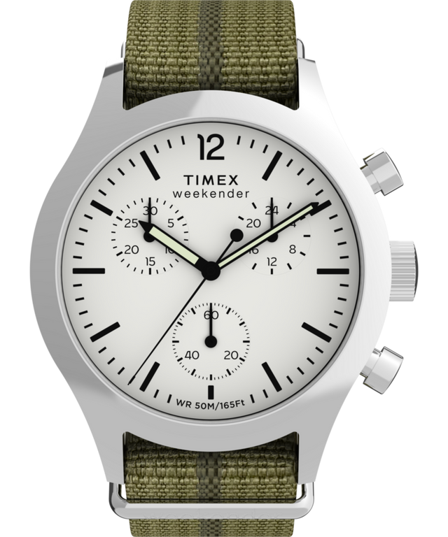 Timex Weekender New England Chronograph 40mm Eco-Conscious Fabric Timex Weekender New England Chronograph 40mm Eco-Conscious Fabric