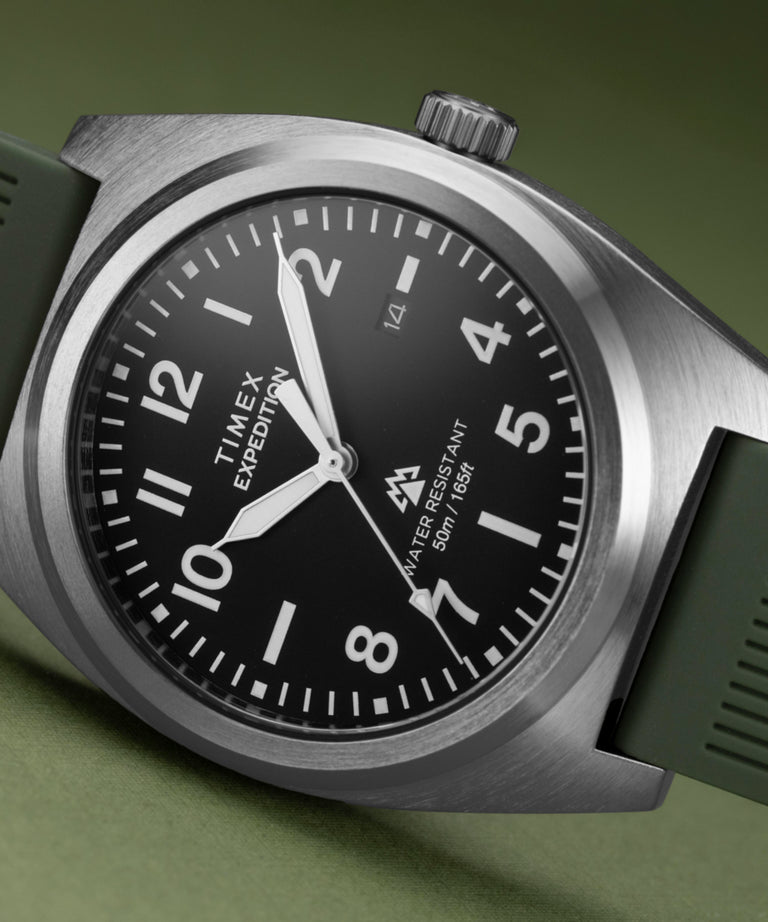 Imagen de las siluetas clave de la campaña del reloj TW2Y18000 Expedition® con correa de silicona Capstone de 39 mm (fotos de producto)