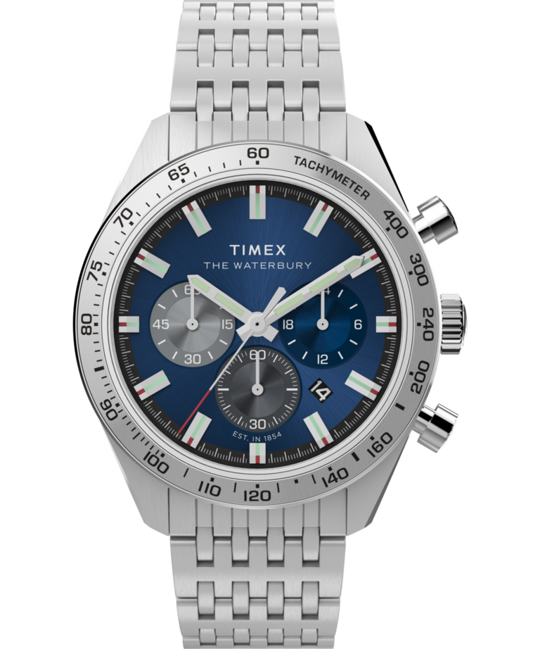 TW2Y18500 Reloj Waterbury Traditional Chronograph de 41 mm con brazalete de acero inoxidable  Imagen principal