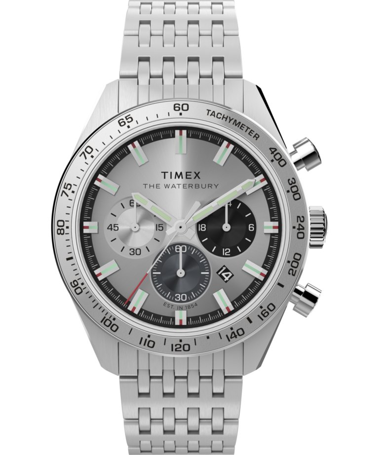 TW2Y18700 Reloj Waterbury Traditional Chronograph de 41 mm con brazalete de acero inoxidable  Imagen principal