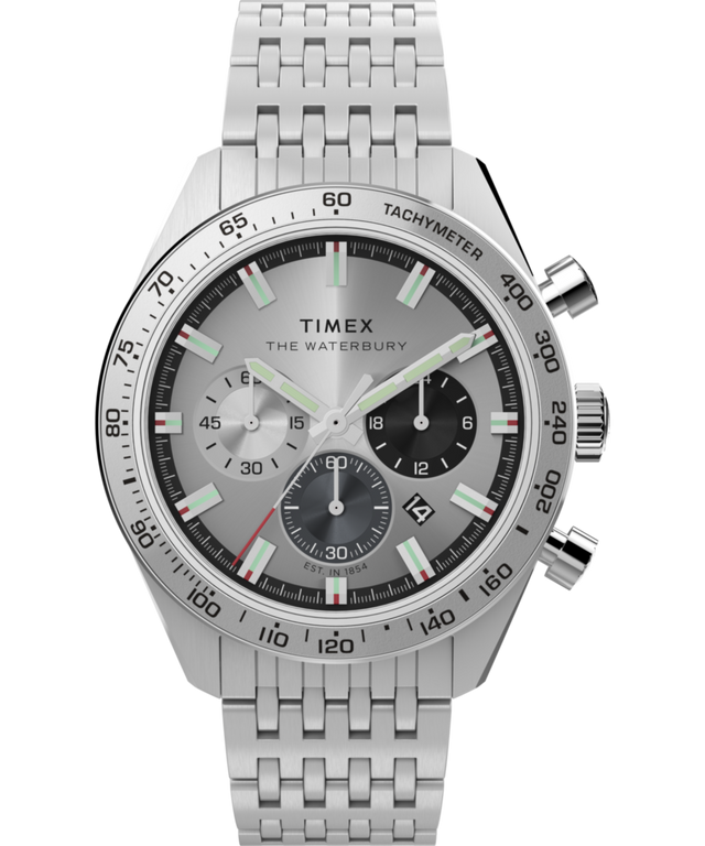 TW2Y18700 Reloj Waterbury Traditional Chronograph de 41 mm con brazalete de acero inoxidable  Imagen principal