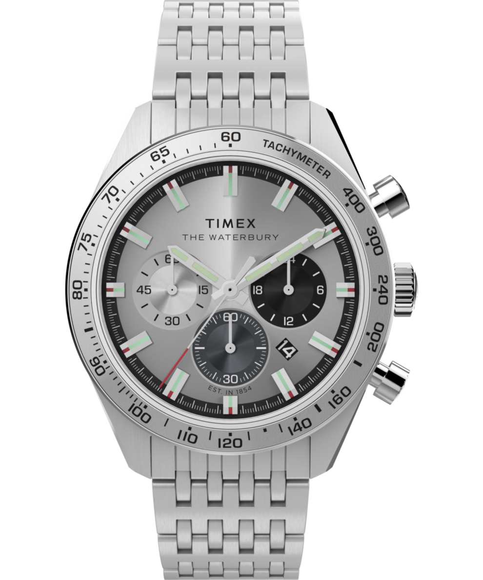 TW2Y18700 Reloj Waterbury Traditional Chronograph de 41 mm con brazalete de acero inoxidable  Imagen principal