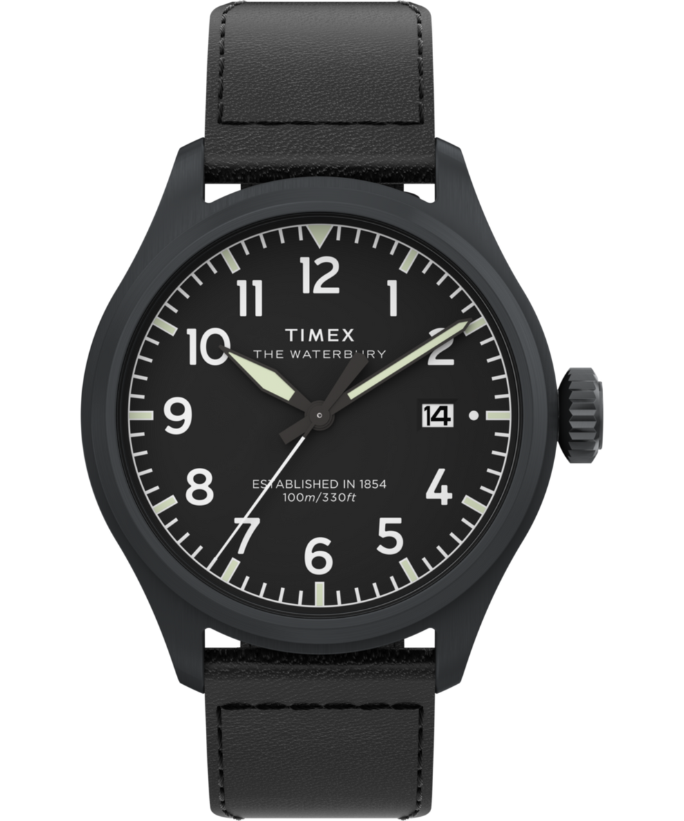 あゆーしか　WATERBURY　1878年製　置時計　C　R8611 Waterbury Ace 41mm Leather Strap Watch - TW2Y18900 | Timex US