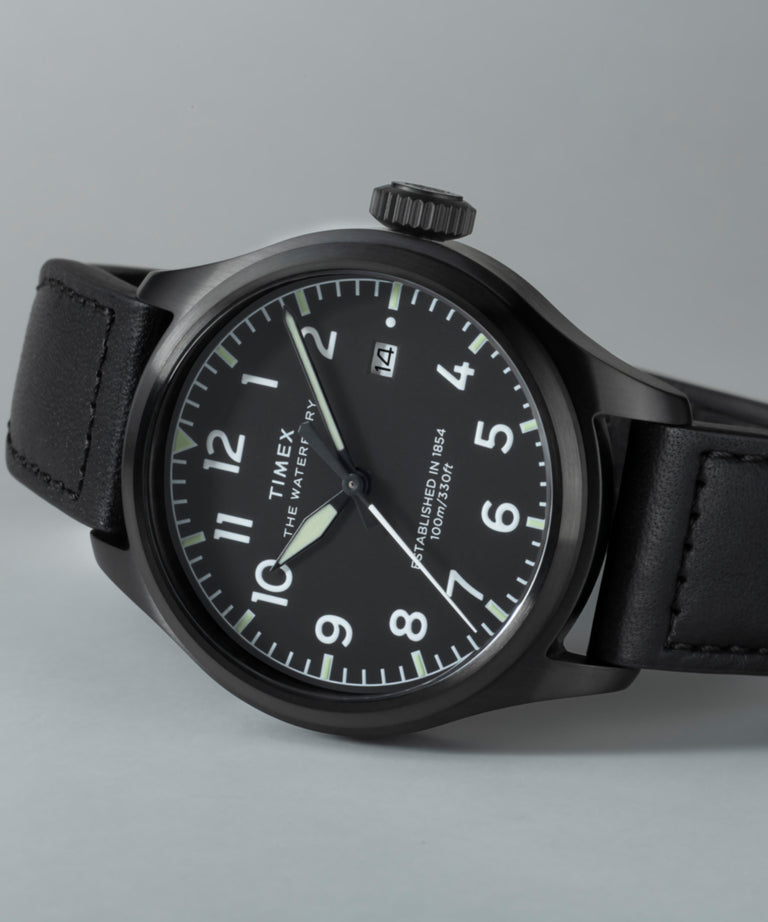 TW2Y18900 Waterbury Ace 41mm Leather Strap Watch Campaign Key Silhouettes (Beauty shots) Image
