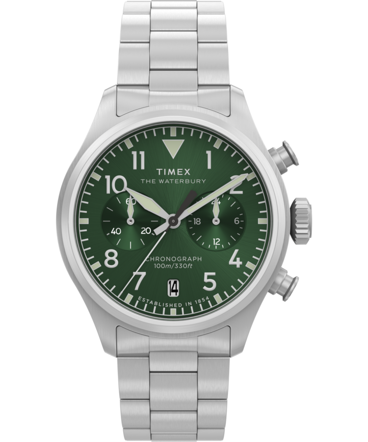 TW2Y19100 Reloj Waterbury Ace Chronograph de 41 mm con brazalete de acero inoxidable. Imagen principal