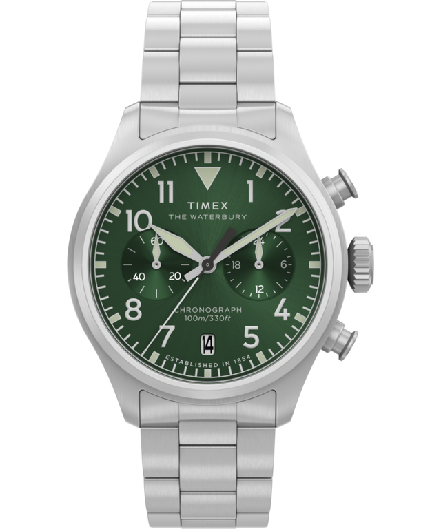 TIMEX THE WATERBURY COLLECTION 腕時計 Waterbury Ace Chronograph 41mm Stainless Steel Bracelet Watch
