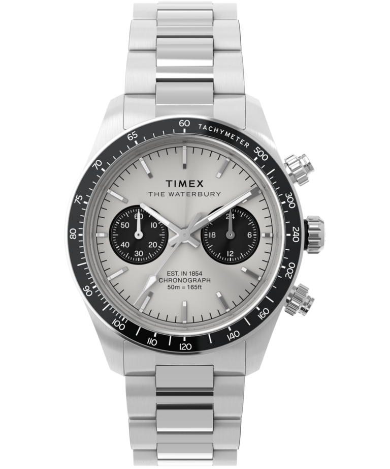 Imagen principal del reloj con brazalete de acero inoxidable Waterbury Heritage Chronograph de 39 mm TW2Y19200  