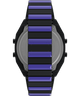 TW2Y19500 Timex x Wednesday T80 36mm Stainless Steel Black and Purple Expansion Band Watch Strap Image