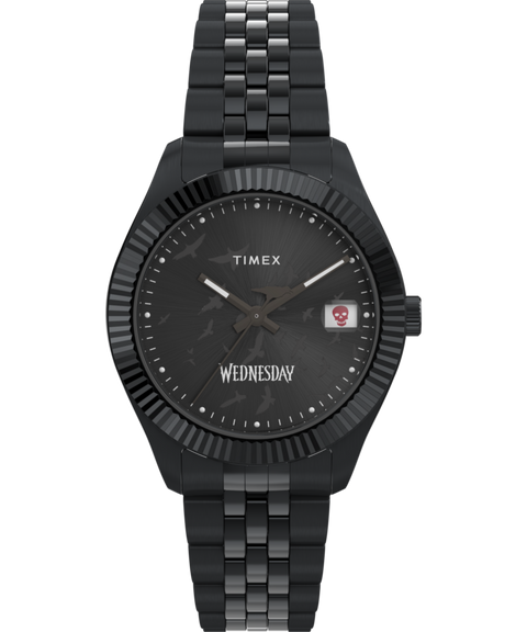 タイメックス ウェンズデーコラボ レガシー Timex × Wednesday Timex x Wednesday Timex Legacy 36mm Stainless Steel Bracelet Watch