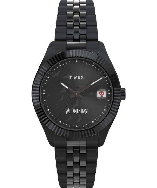 TW2Y19600 Timex x Wednesday Timex Legacy, reloj de 36 mm con brazalete de acero inoxidable. Imagen principal
