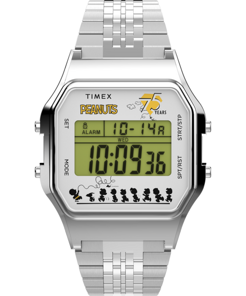 ★タイメックス x Peanuts 75th Anniversary T-80 Watch腕時計★ Timex x Peanuts® T80 75th Anniversary Edition 34mm Stainless
