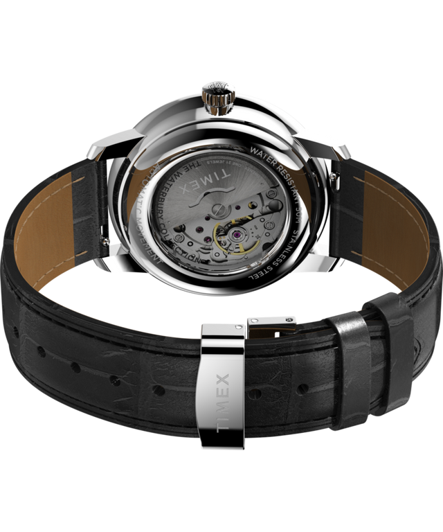 TW2Y23000 Waterbury Metropolitan Automatic 41mm Leather Strap Watch  Caseback with Attachment Image