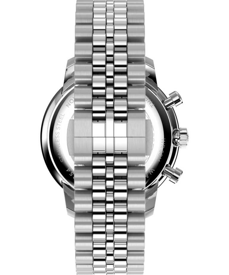 TW2Y23400 Waterbury Metropolitan Cronógrafo de 41 mm con brazalete de acero inoxidable. Imagen de la correa del reloj