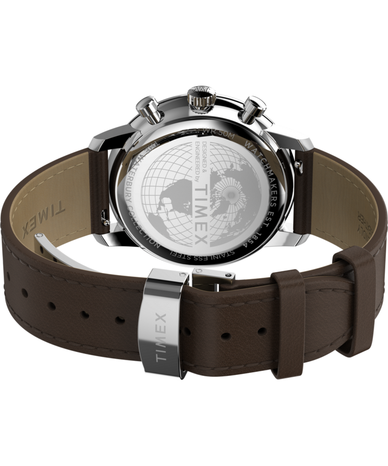 TW2Y23500 Reloj Waterbury Metropolitan Chronograph de 41 mm con correa de piel  Imagen del fondo de la caja con accesorio